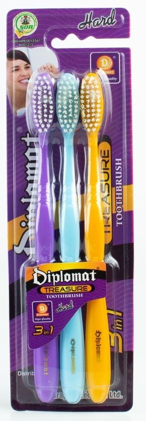 DIPLOMAT •3 IN 1 TOOTHBRUSH TREASURE - HARD