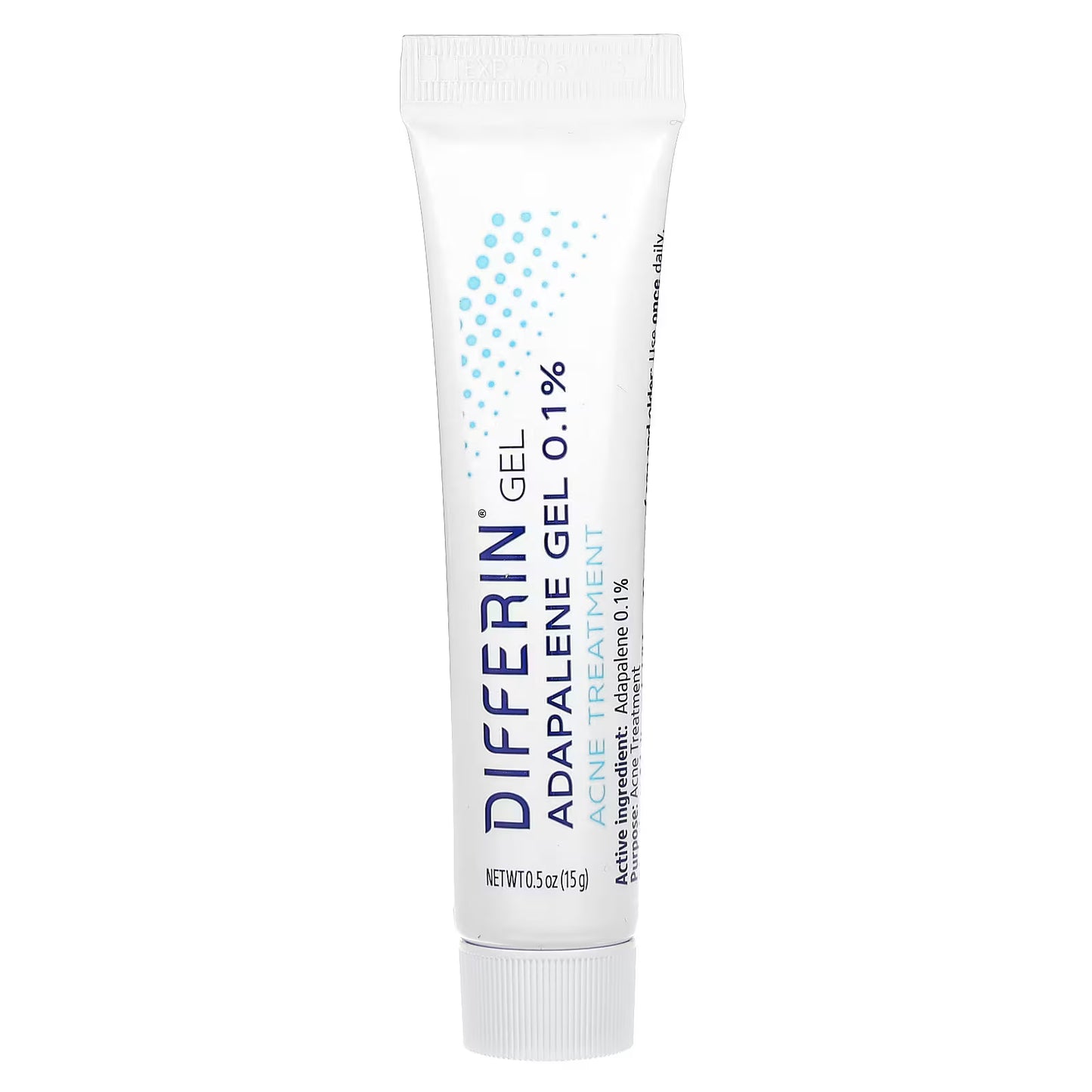 DIFFERIN ADAPALENE GEL 0.1% FACE ACNE TREATMENT – FRAGRANCE FREE (0.5 OZ / 15 G)