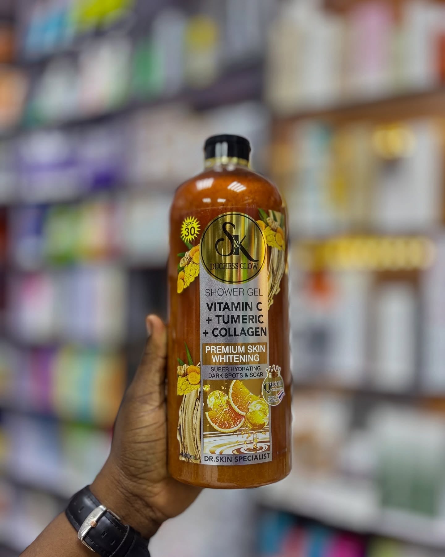 SK DUCHESS VITAMIN C + TURMERIC + COLLAGEN PREMIUM SKIN WHITENING SHOWER GEL