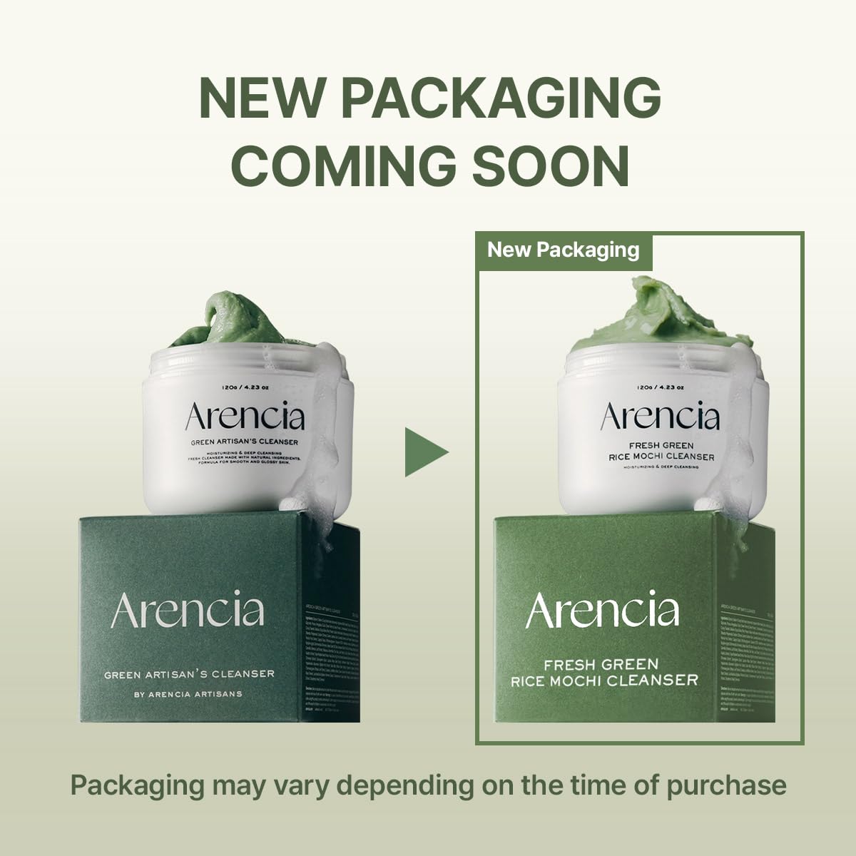 Arencia - Nettoyant Mochi au Riz Vert Frais