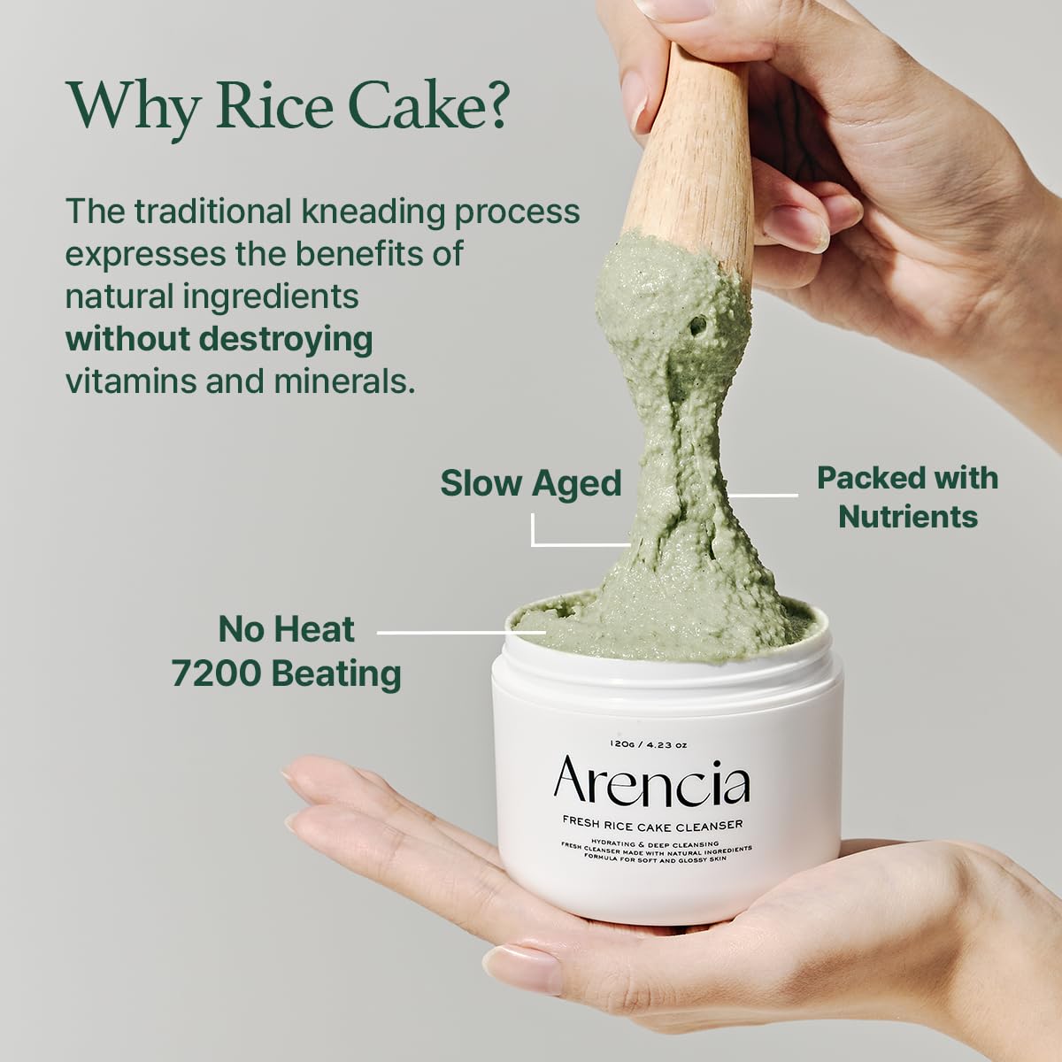 Arencia - Nettoyant Mochi au Riz Vert Frais