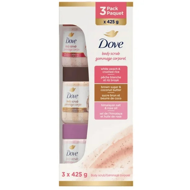 Dove Body Scrub, 3 x 425g