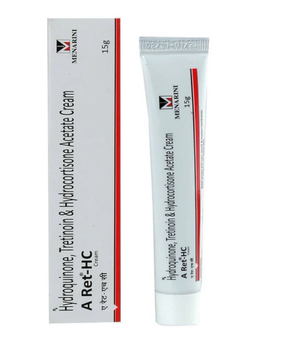 A RET HC CREAM – HYDROQUINONE, TRETINOIN & HYDROCORTISONE ACETATE FACE CREAM