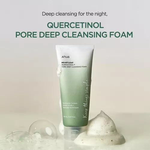 ANUA Heartleaf Quercetinol Mousse nettoyante en profondeur pour les pores (150 ml / 5,07 fl. oz.)