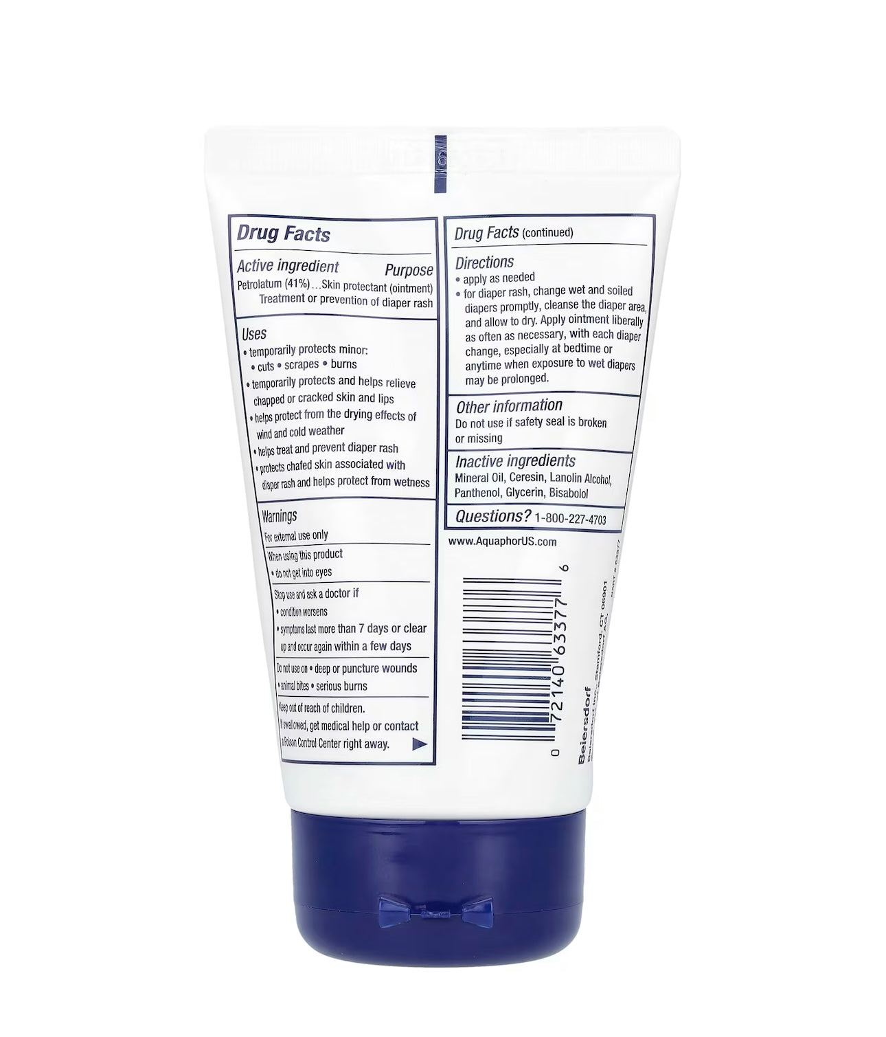 Aquaphor Baby, Healing Ointment, Fragrance Free, 3 oz (85 g)