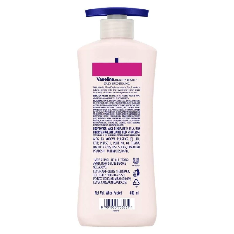VASELINE - HEALTHY BRIGHT LAIT CORPOREL ÉCLAIRCISSANT QUOTIDIEN (600ML)