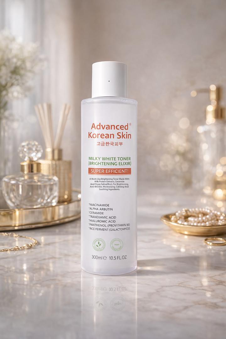 ADVANCED KOREAN MILKY WHITE BRIGHTENING FACE TONER