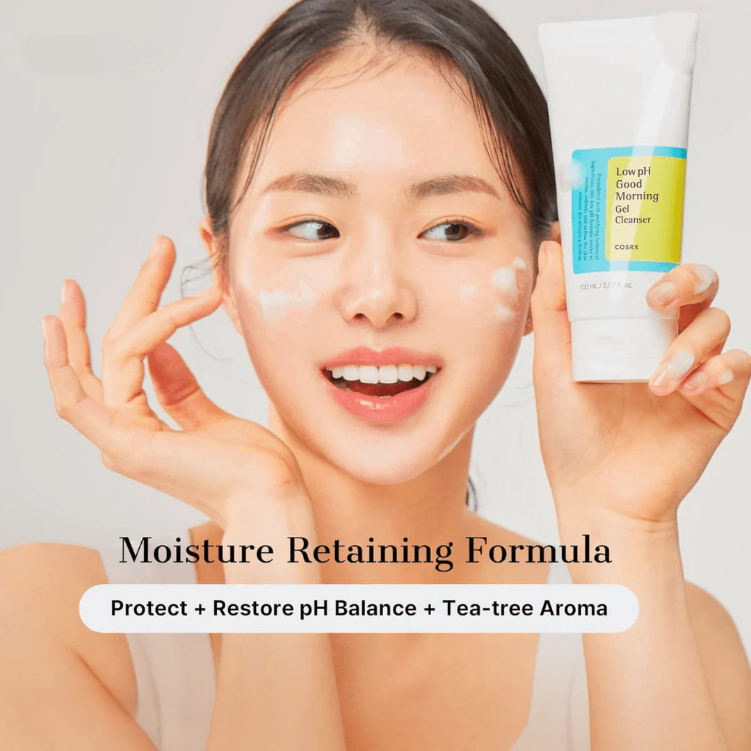 Gel nettoyant matinal à faible pH COSRX, 150 ml | Nettoyant visage doux quotidien pour peaux sensibles | Équilibrage du pH