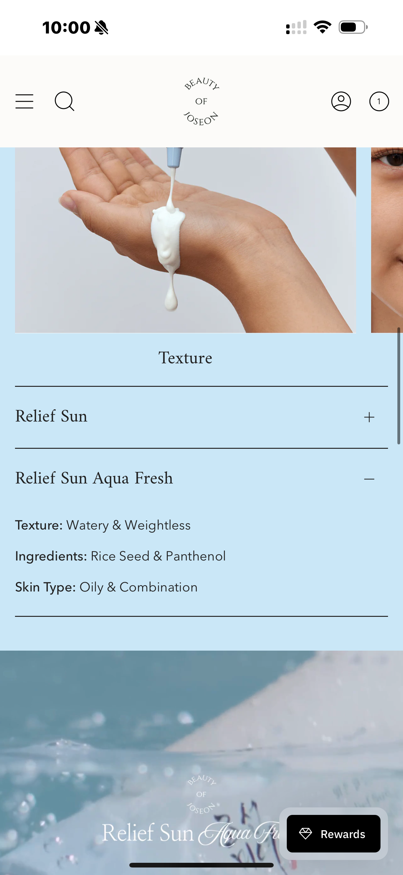 BEAUTY BY JOSEON RELIEF SUN AQUA FRESH (50ML)