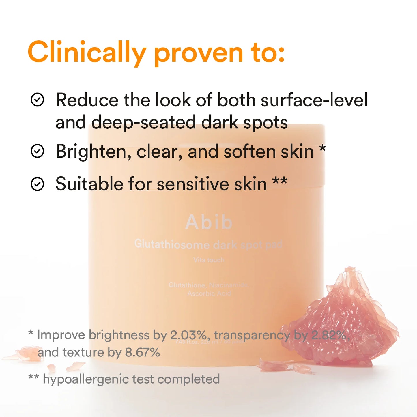 Tampon anti-taches brunes Abib Glutathiosome Vita Touch