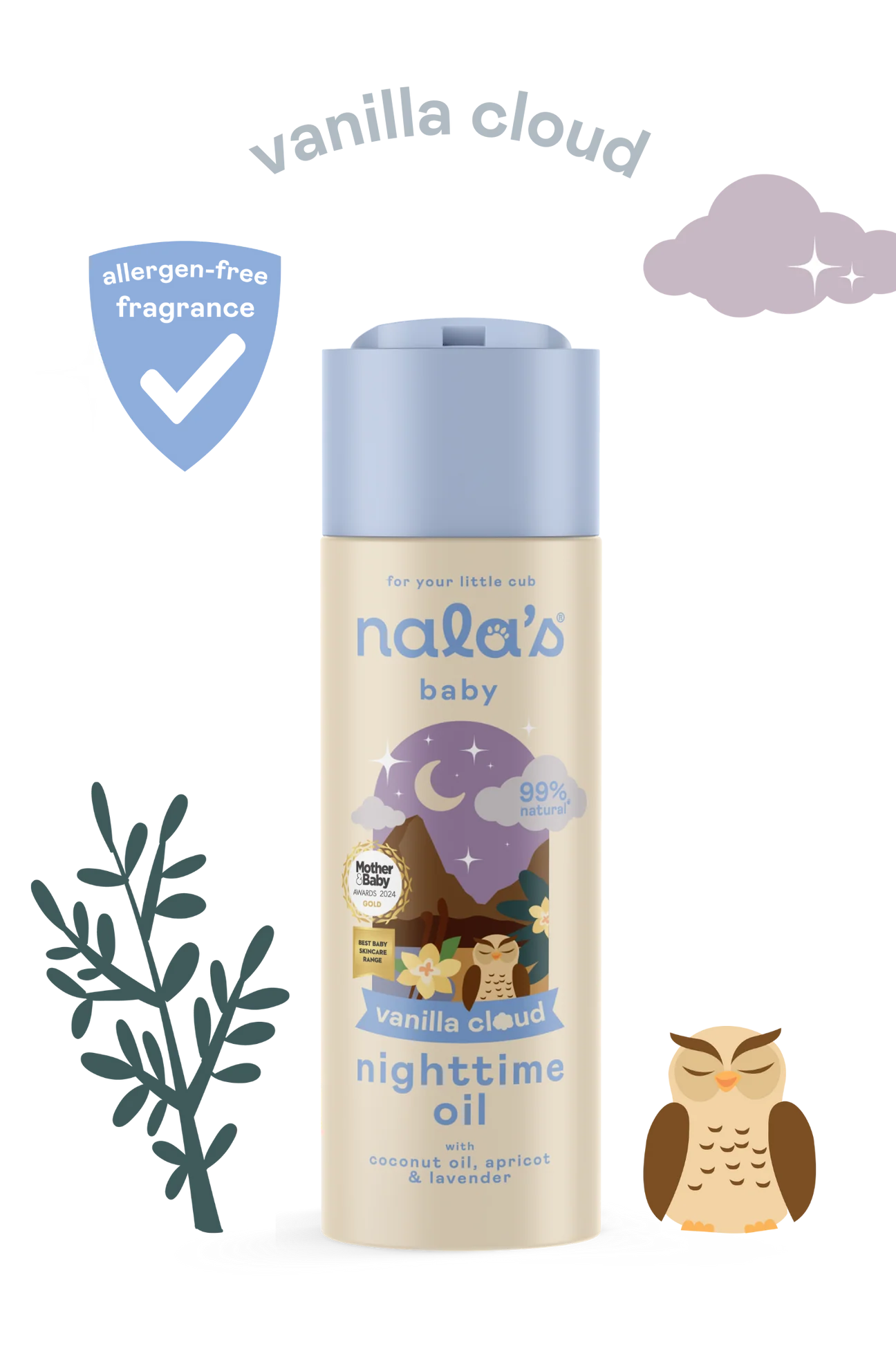 NALA’S VANILLA CLOUD NIGHTTIME OIL – 200ML