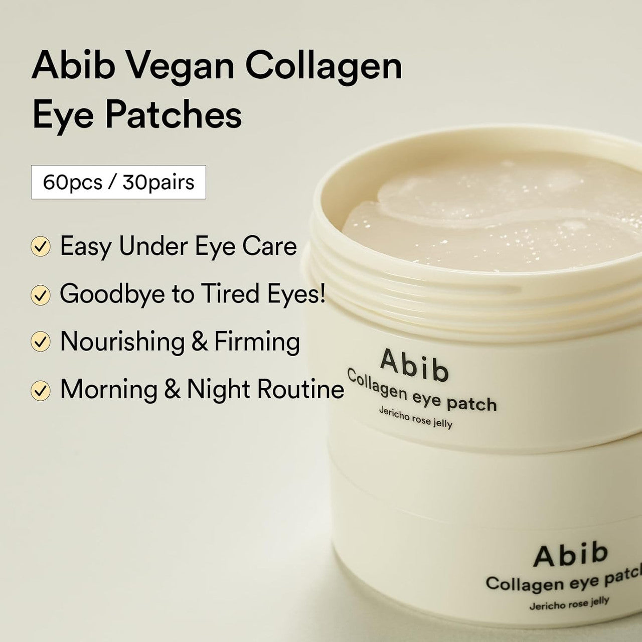 Abib - Patch pour les yeux au collagène et à la gelée de rose de Jéricho