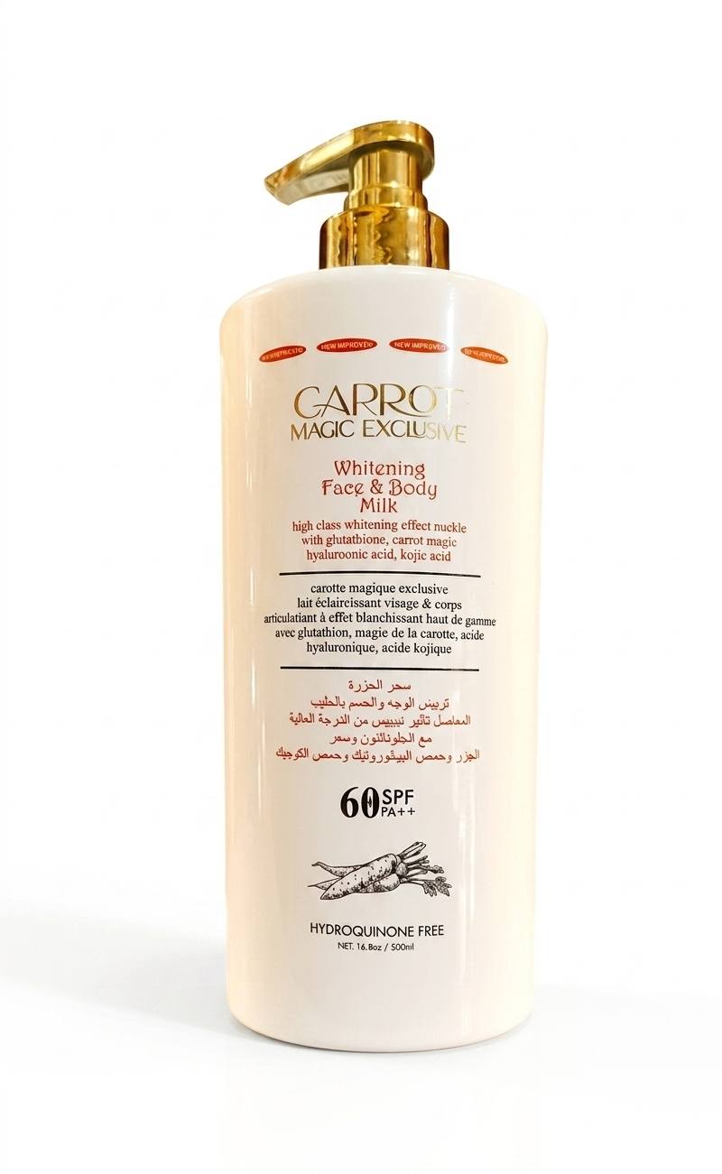 CARROT MAGIC EXCLUSIVE WHITENING BODY LOTION – BRIGHTEN & NOURISH SKIN