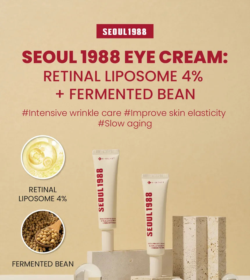 KSECRET - SEOUL 1988 Crème contour des yeux : Liposome rétinien 4 % + Fève fermentée