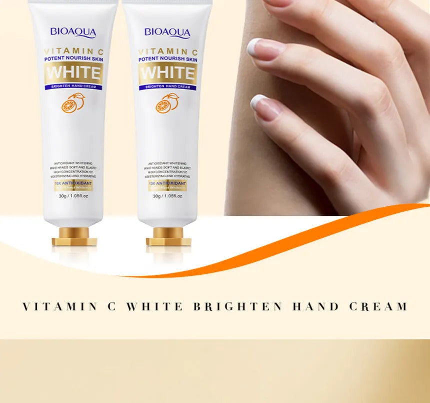 BIOAQUA VITAMIN C WHITE BRIGHTEN HAND CREAM β HYDRATE & GLOW (30ML)