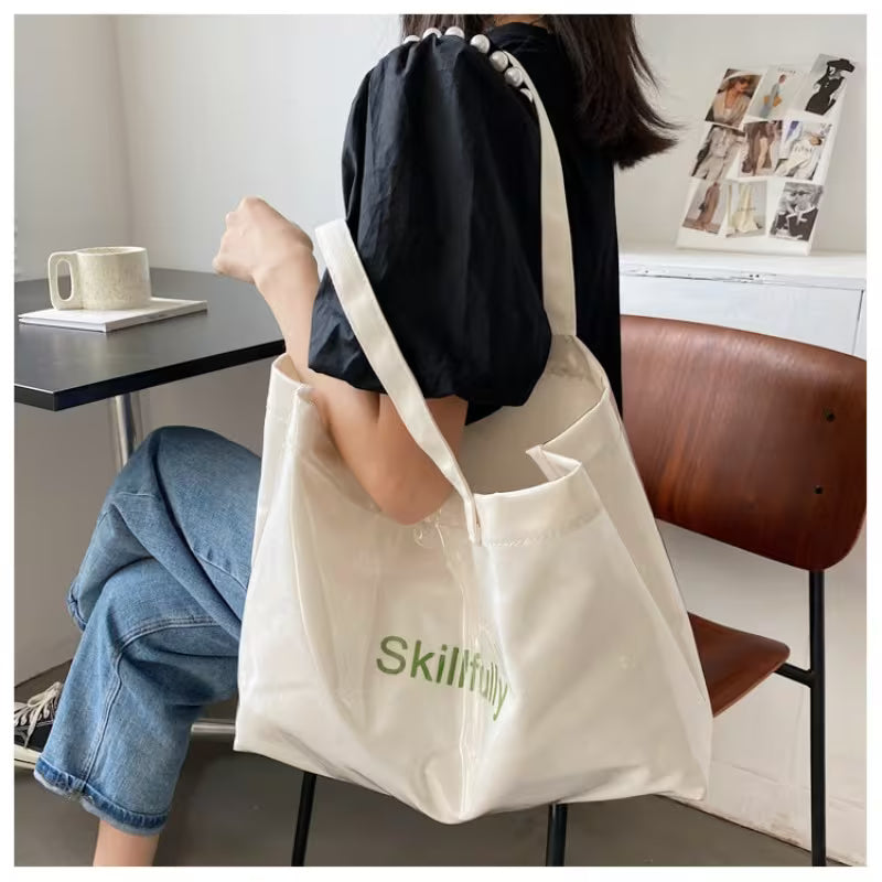 LADIES' MINIMALIST CASUAL TOTE SHOULDER HANDBAG