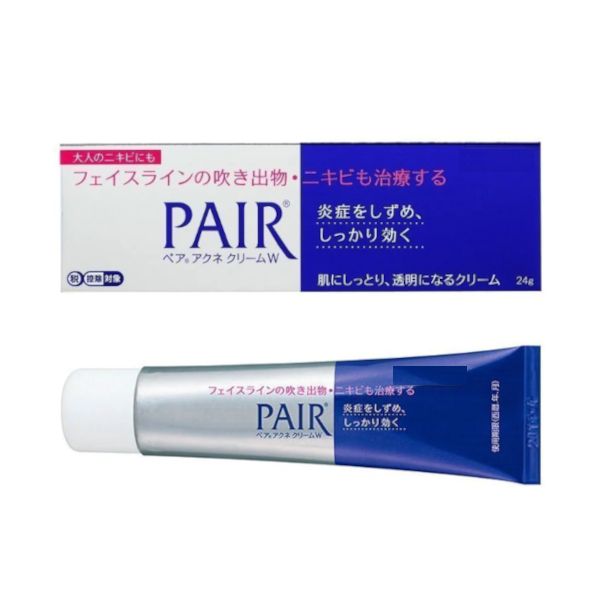 Crème anti-acné LION Pair W 24 g Japon, soin japonais authentique, parfum végétal transparent et léger, pH équilibré pour tous types de peau, traitement localisé