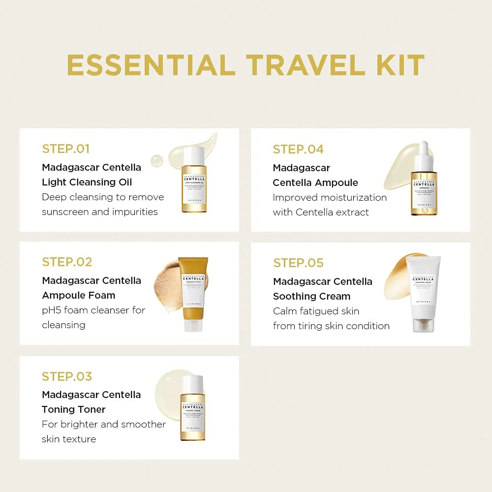 Skin1004 Kit de voyage Centella de Madagascar (5 pièces)
