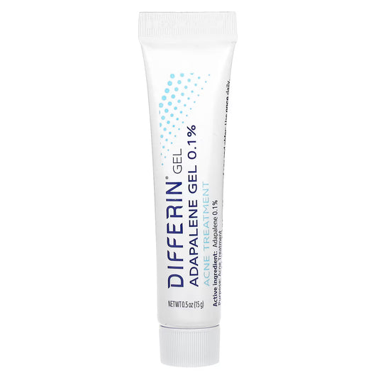 DIFFERIN ADAPALENE GEL 0.1%  FACE ACNE TREATMENT – FRAGRANCE FREE (0.5 OZ / 15 G)