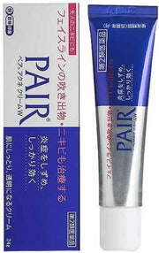 Crème anti-acné LION Pair W 24 g Japon, soin japonais authentique, parfum végétal transparent et léger, pH équilibré pour tous types de peau, traitement localisé 