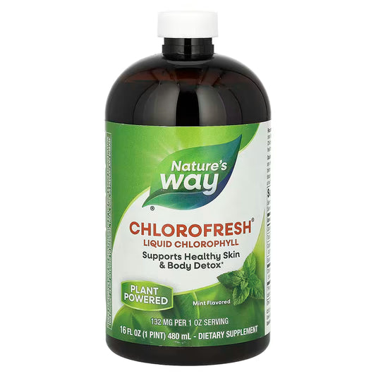 NATURE’S WAY CHLOROFRESH LIQUID CHLOROPHYLL MINT 16 FL OZ (480 ML) SUPPLEMENT
