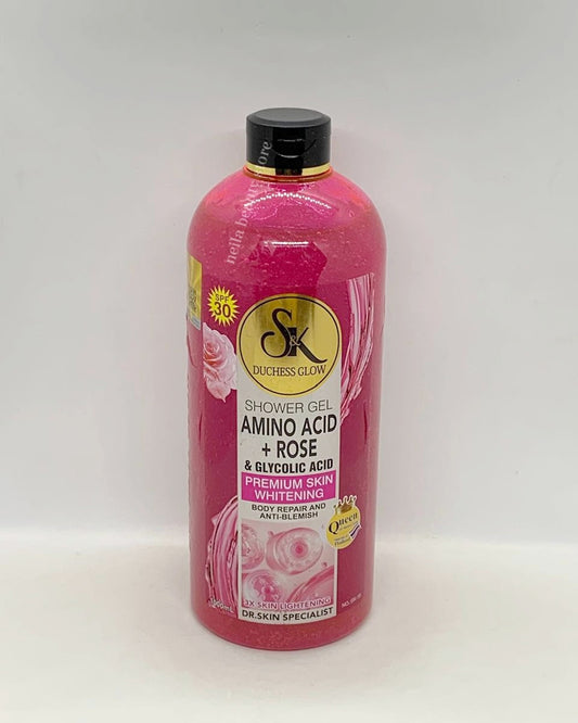 SK DUCHESS GLOW AMINO ACID + ROSE AND GLYCOLIC ACID SHOWER GEL 1000ML