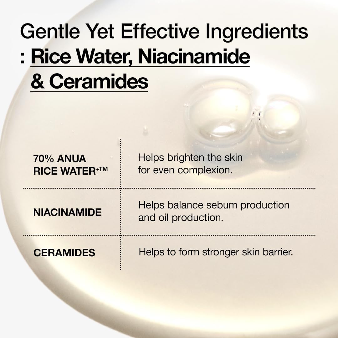 ANUA – RICE 70 GLOW MILKY TONER 8.45 FL OZ (250ML)