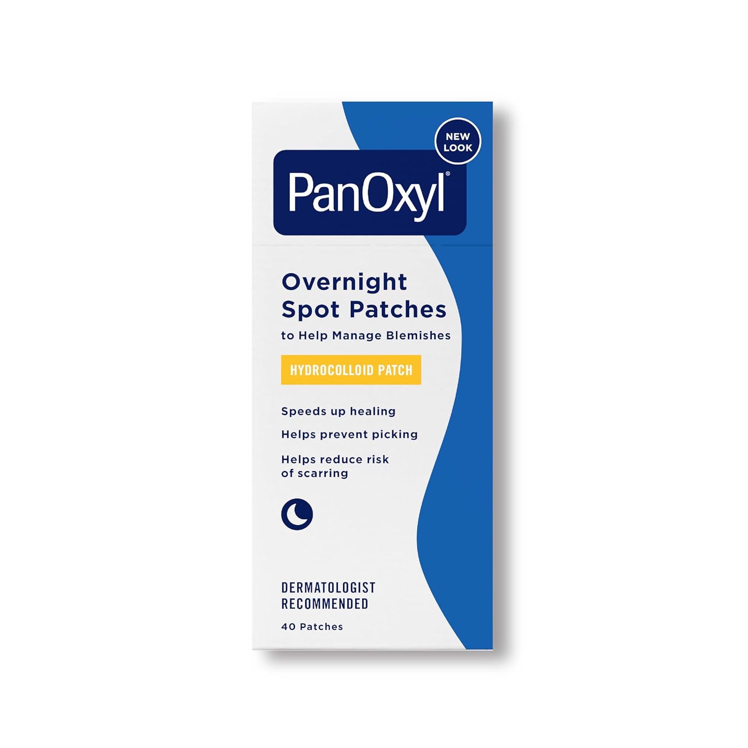 Pansements anti-taches de nuit PanOxyl PM, technologie avancée de cicatrisation hydrocolloïde, sans parfum, paquet de 40 