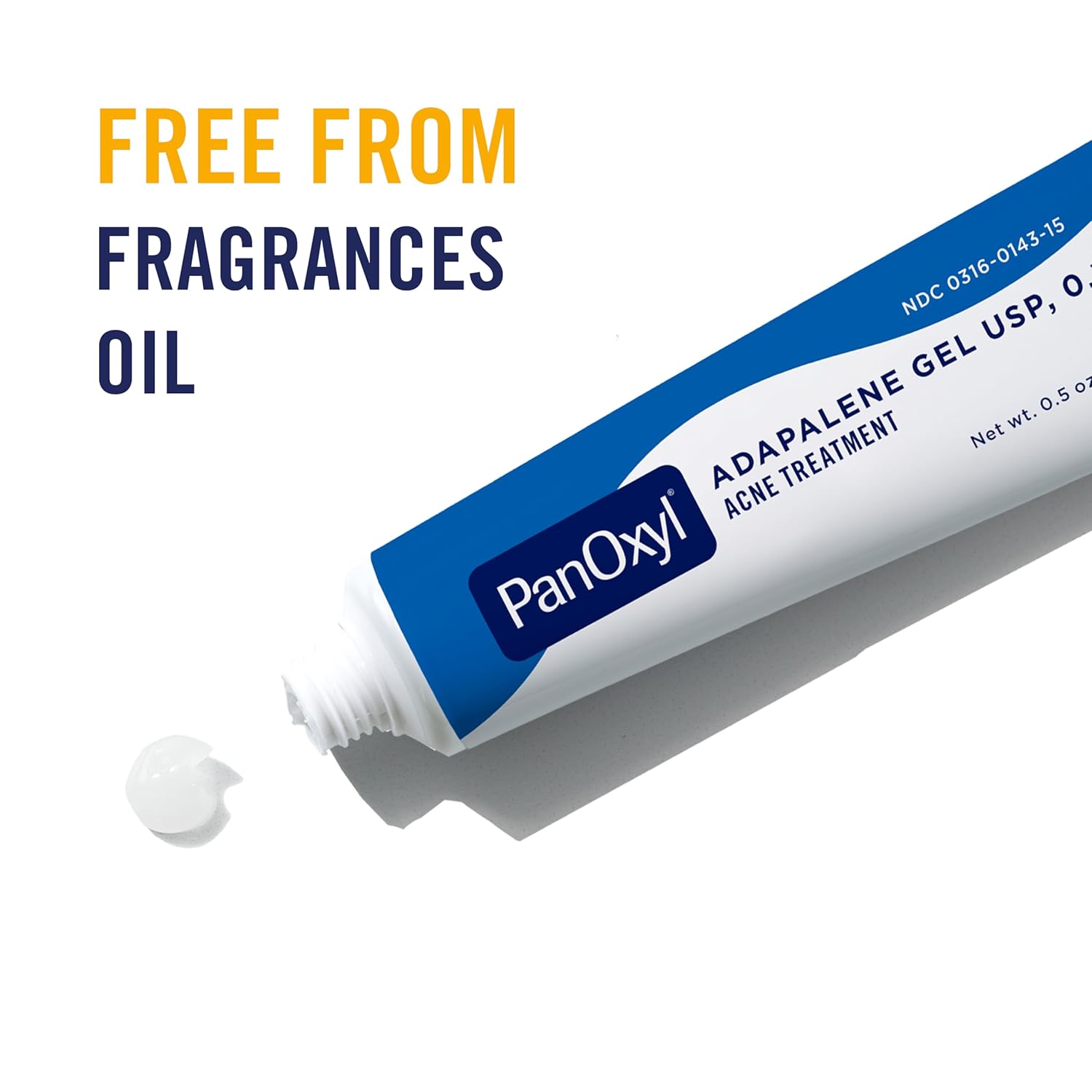 Gel sans rinçage PanOxyl Adapalene 0,1 %, 30 jours d'utilisation, traitement anti-acné au gel rétinoïde, peau à tendance acnéique, sans huile, sans parfum, 14 g 