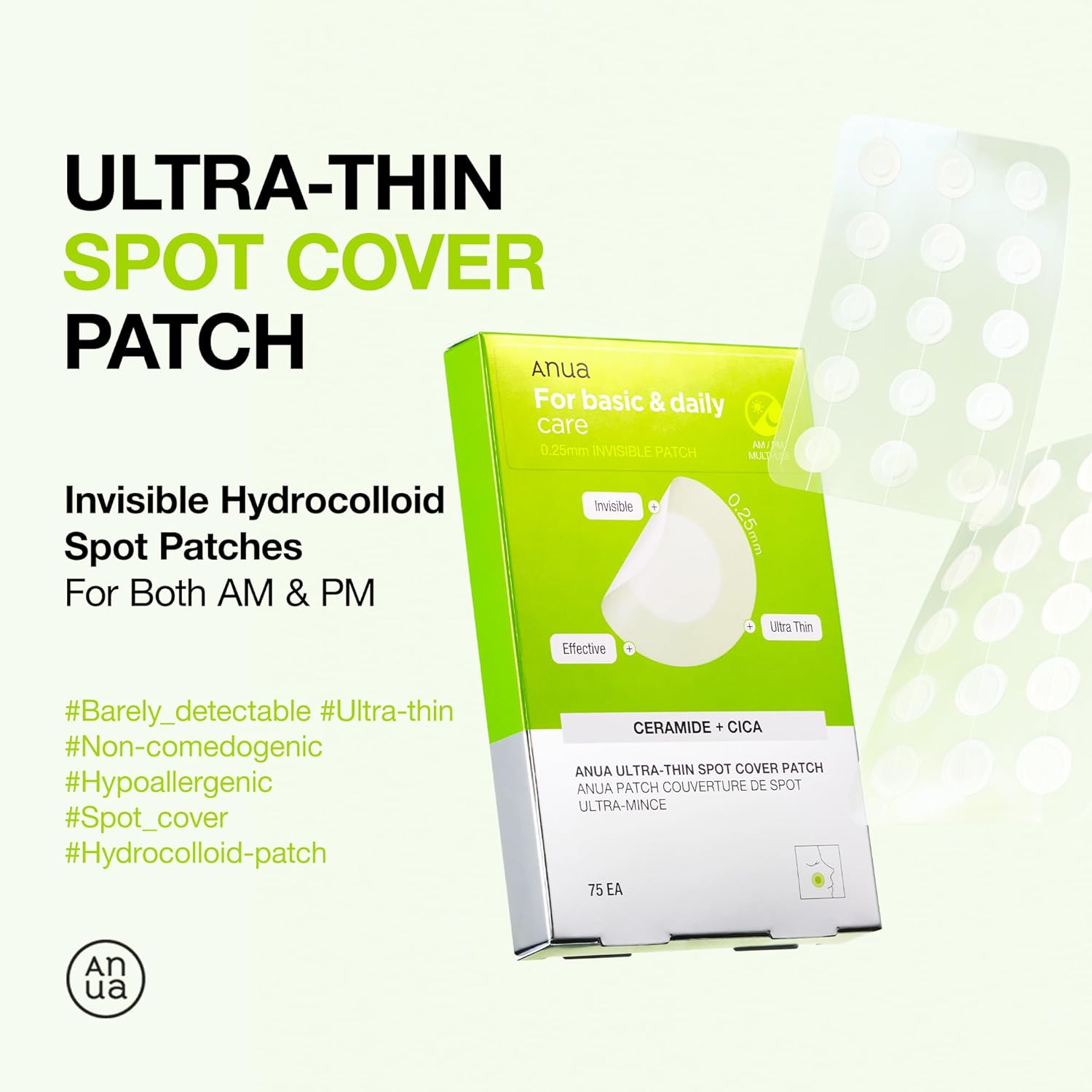Patch anti-taches ultra-fin Anua (75 unités)