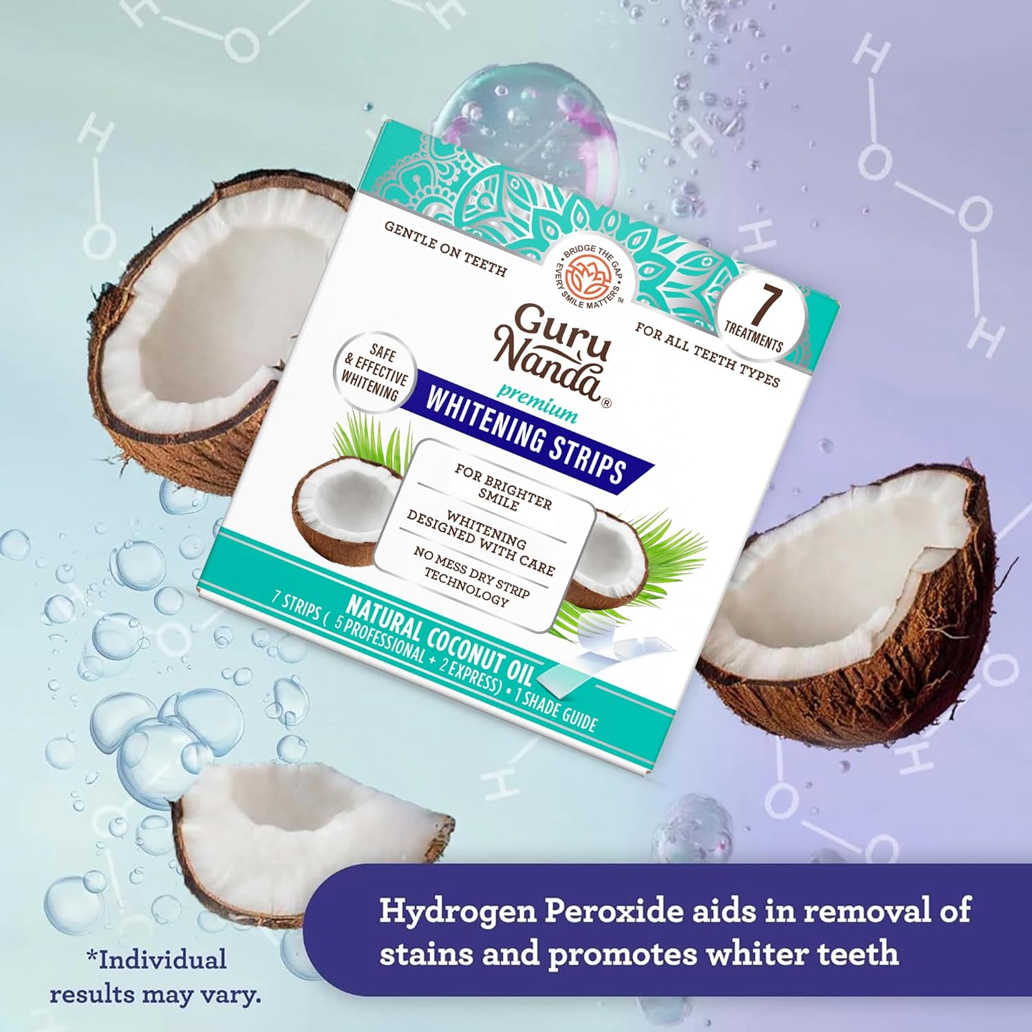 GURUNANDA TEETH WHITENING STRIPS – 7-DAY TREATMENT