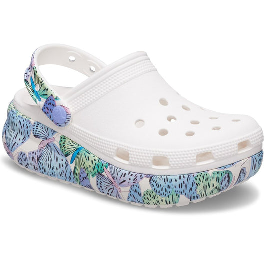 CROCS KIDS WHITE CLASSIC CUTIE BUTTERFLY CLOGS
