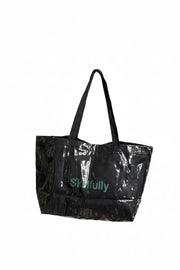 LADIES' MINIMALIST CASUAL TOTE BLACK SHOULDER HANDBAG