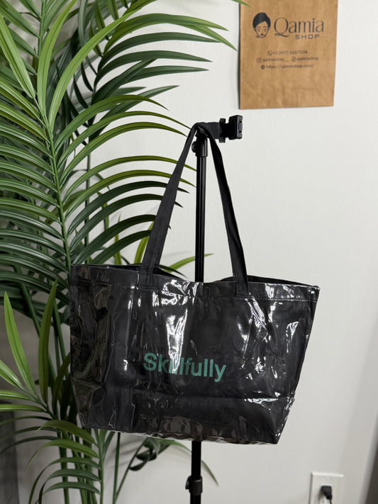 LADIES' MINIMALIST CASUAL TOTE BLACK SHOULDER HANDBAG