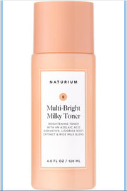Naturium Multi-Bright Milky Toner, Exfoliating Skincare for Face with Azelaic Acid, 120 mL / 4 fl oz