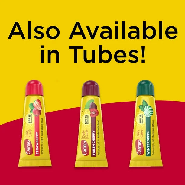 CARMEX DAILY CARE MOISTURIZING LIP BALM TUBES WITH – FRESH CHERRY, STRAWBERRY & WINTERGREEN (pack)