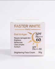 Faster White Gold & Argan SPF 60 PA+++ Brightening Face Cream