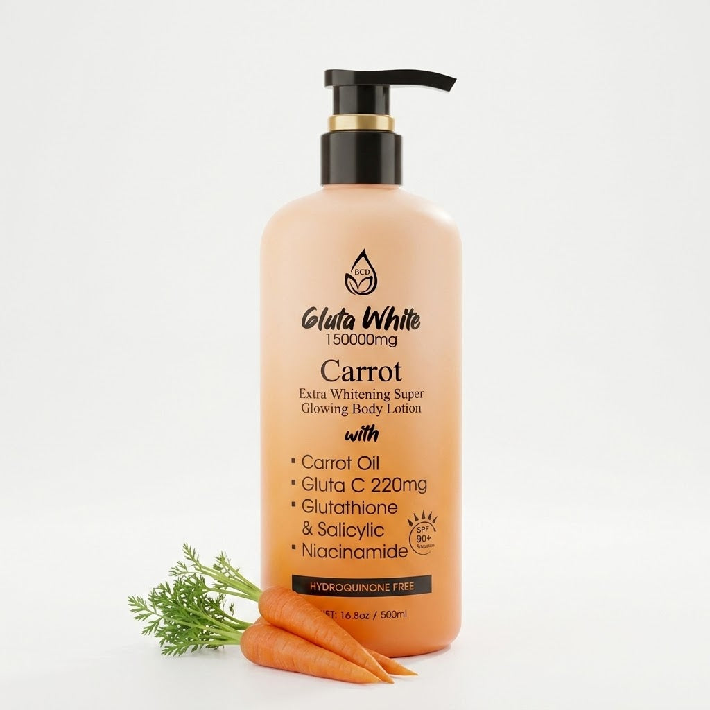 Gluta White Carrot Extra Whitening Glowing Body Lotion