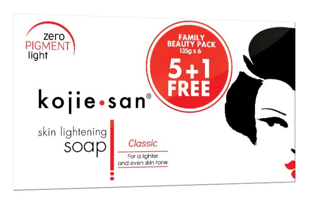 KOJIE SAN SKIN LIGHTENING BAR SOAP 5+1 FREE — 6 BARS