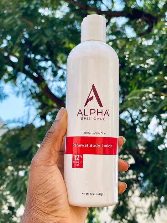 Alpha Skin Care Revitalizing Body Lotion, 12% Glycolic AHA, Daily Moisturizer, Hydrates & Exfoliates, Anti-Aging, 12 Oz