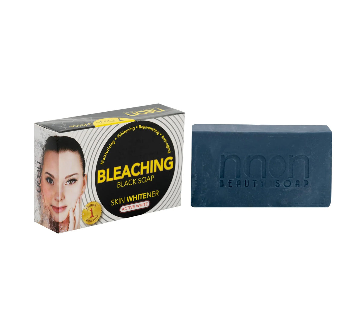 Neon Bleaching Black Bar Soap Skin Whitener