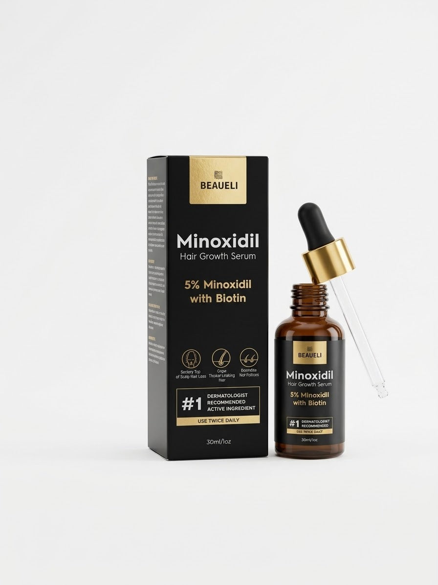 Beauli Minoxidil Hair Growth Serum 5% Minoxidil with Biotin