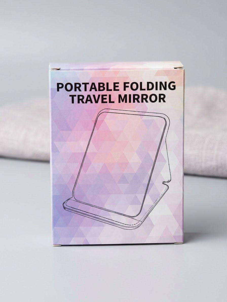 Portable Folding Travel Mirror.