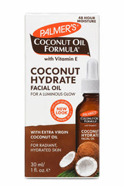 Palmer's coconut oil formula with vitamin E coconut hydrate facial oil.