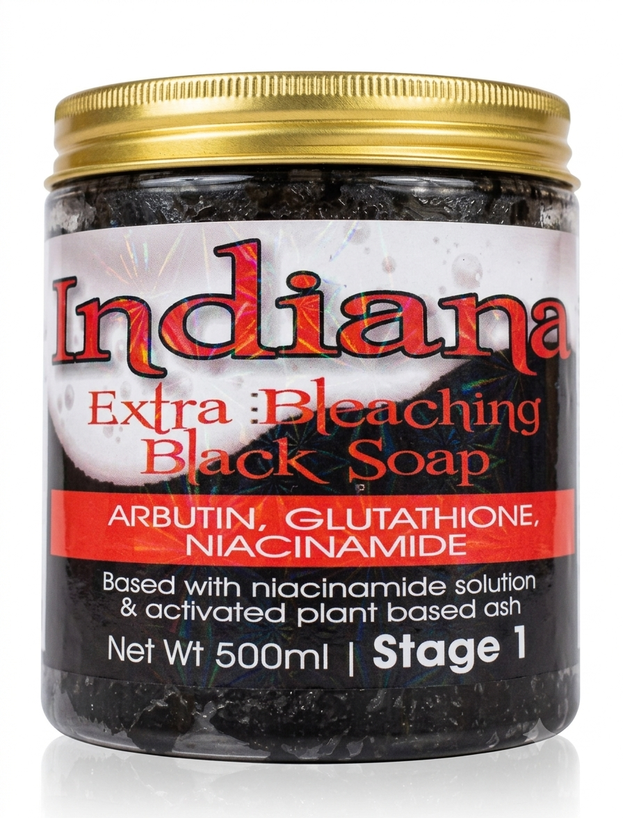Indiana Extra Black Soap with Arbutin, Glutathione & Niacinamide 500ml