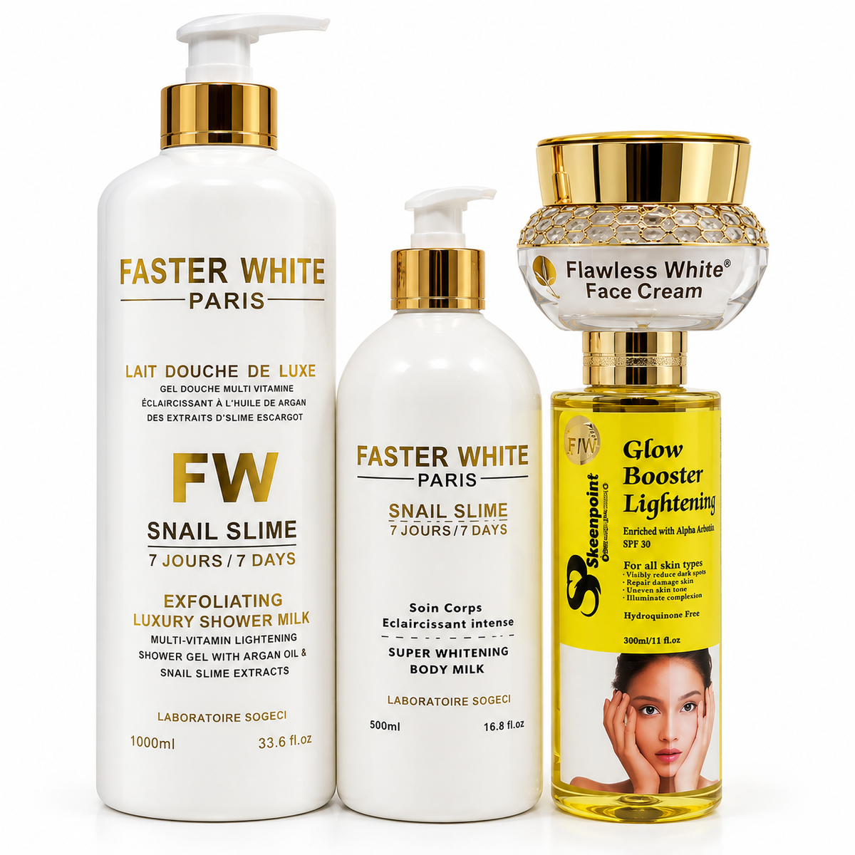 Faster White Seven Days Glass Skin and Glow Combo