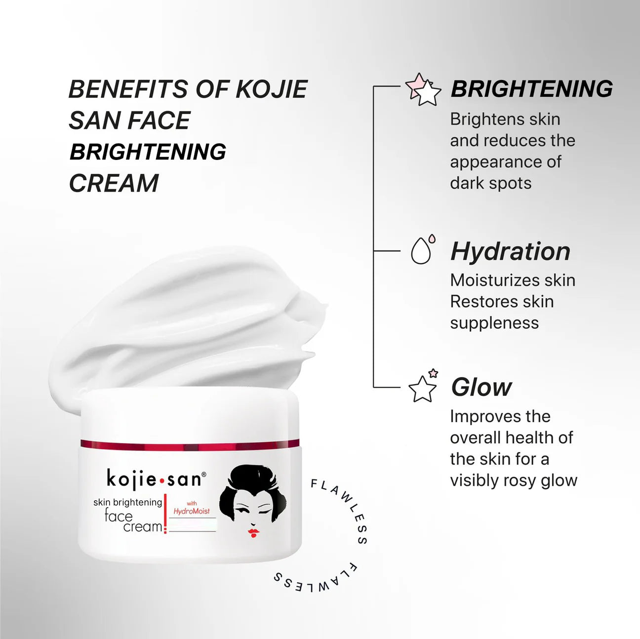 KOJIC SAN FACE CREAM – SKIN BRIGHTENING & DARK SPOT CORRECTOR