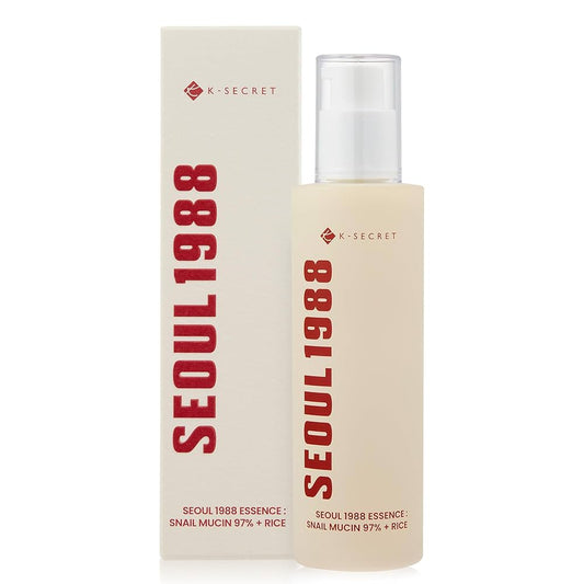 K-SECRET SNAIL MUCIN ESSENCE SERUM – 97% SNAIL SECRETION & RICE FERMENT | HYDRATING, SOOTHING & BALANCING – SEOUL 1988 KOREAN SKINCARE (100ML)