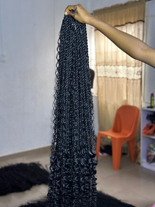 TRESSE ISLAND TWIST AVEC EXTRÉMITÉS BOUCLÉ