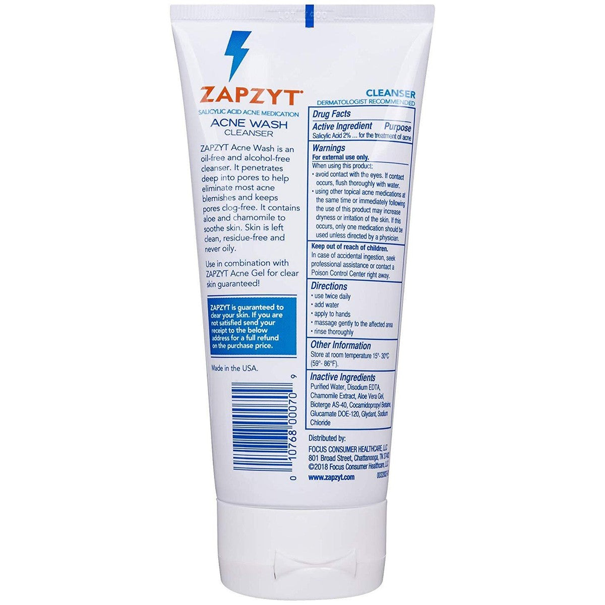 ZAPZYT ACNE WASH CLEANSER 6.25 OZ (177 G)